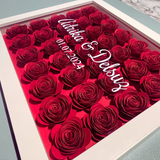 8x10 Flower Shadow Box (Red Roses)