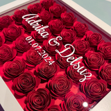 8x10 Flower Shadow Box (Red Roses)