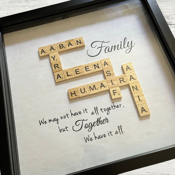 Scrabble Frame 6 to 8 Names